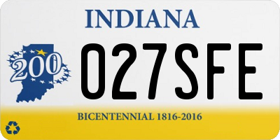 IN license plate 027SFE