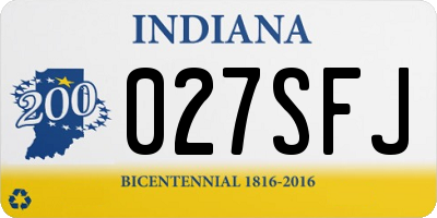 IN license plate 027SFJ