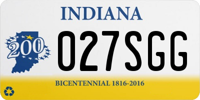 IN license plate 027SGG
