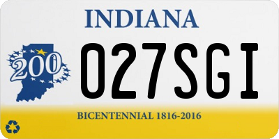 IN license plate 027SGI