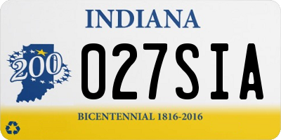 IN license plate 027SIA