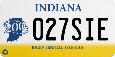 IN license plate 027SIE