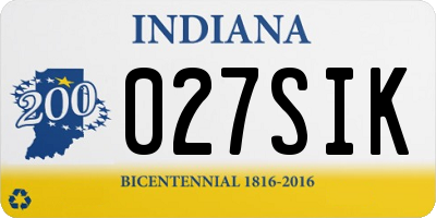 IN license plate 027SIK