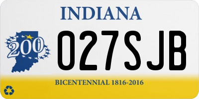 IN license plate 027SJB