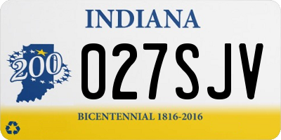 IN license plate 027SJV