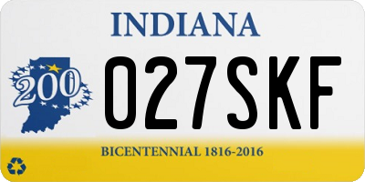 IN license plate 027SKF