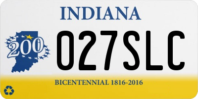 IN license plate 027SLC