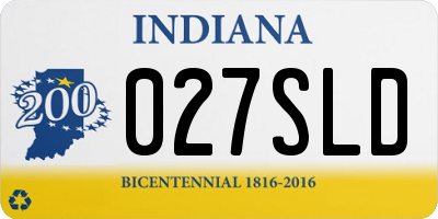 IN license plate 027SLD