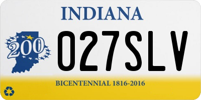 IN license plate 027SLV