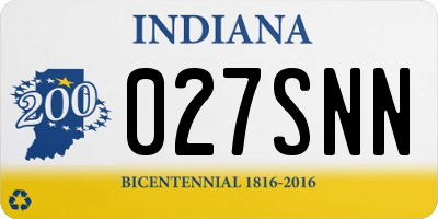 IN license plate 027SNN