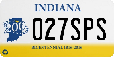 IN license plate 027SPS
