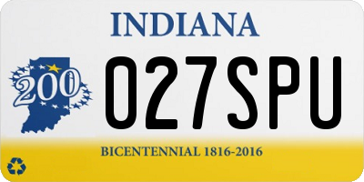 IN license plate 027SPU