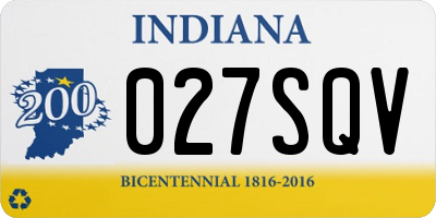 IN license plate 027SQV