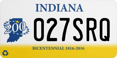 IN license plate 027SRQ