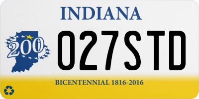 IN license plate 027STD