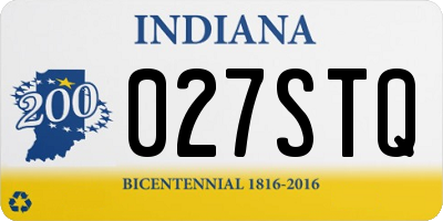 IN license plate 027STQ