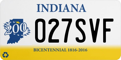 IN license plate 027SVF