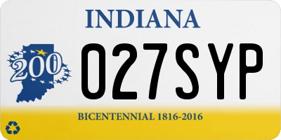 IN license plate 027SYP