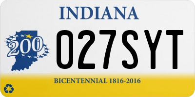 IN license plate 027SYT