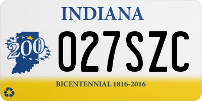 IN license plate 027SZC
