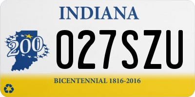 IN license plate 027SZU