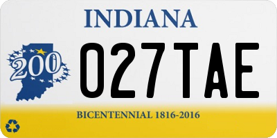 IN license plate 027TAE