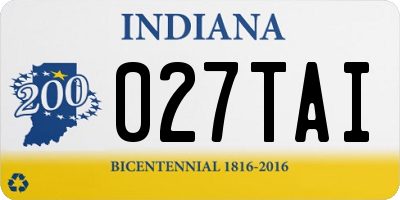 IN license plate 027TAI