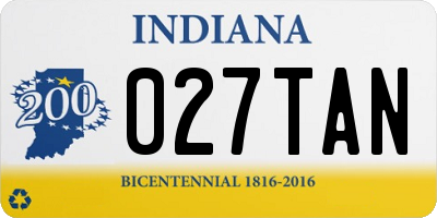 IN license plate 027TAN