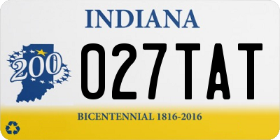 IN license plate 027TAT