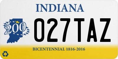 IN license plate 027TAZ