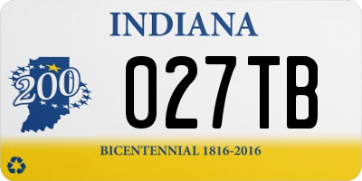 IN license plate 027TB