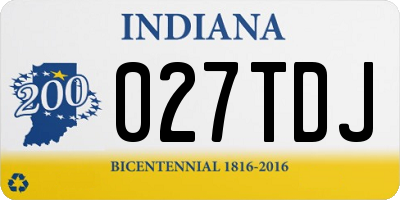IN license plate 027TDJ