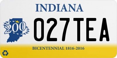 IN license plate 027TEA