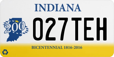IN license plate 027TEH