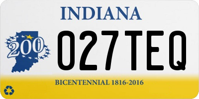 IN license plate 027TEQ