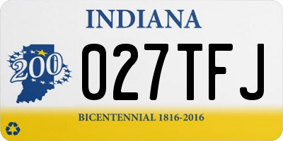 IN license plate 027TFJ