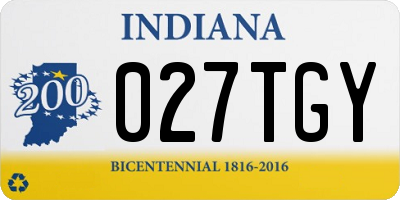 IN license plate 027TGY