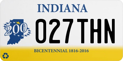 IN license plate 027THN