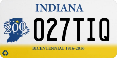 IN license plate 027TIQ
