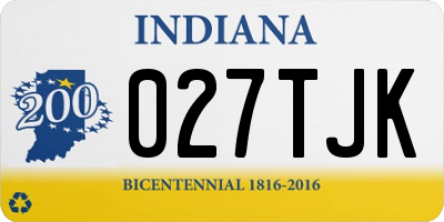 IN license plate 027TJK