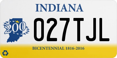 IN license plate 027TJL