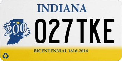 IN license plate 027TKE
