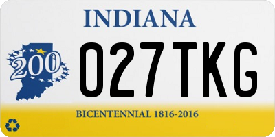 IN license plate 027TKG