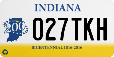 IN license plate 027TKH