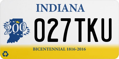 IN license plate 027TKU