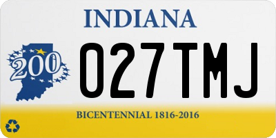 IN license plate 027TMJ