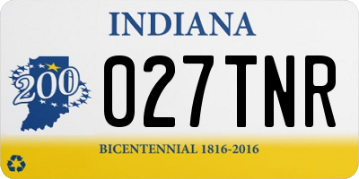 IN license plate 027TNR