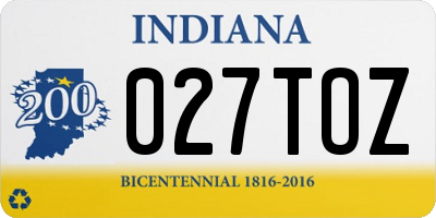 IN license plate 027TOZ