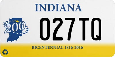 IN license plate 027TQ