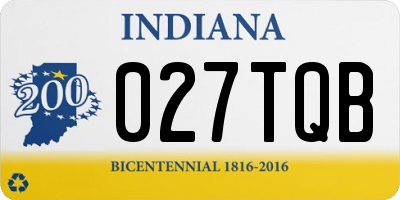 IN license plate 027TQB